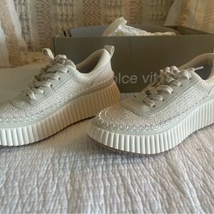 Dolce Vita Cream Sneakers with Chunky Platform Sole